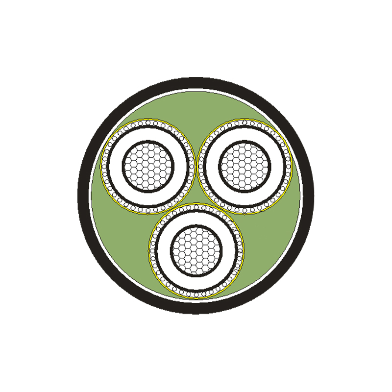 XLPE geïsoleerde voedingskabel voor nominale spanning 3,6/6kV -26/35kV