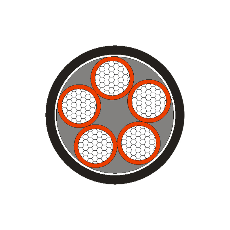 XLPE/PVC geïsoleerde voedingskabel voor nominale spanning 0,6/1 kV