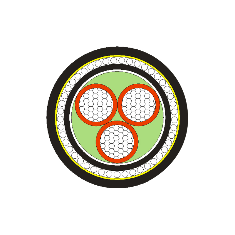 XLPE/PVC geïsoleerde voedingskabel voor nominale spanning 0,6/1 kV