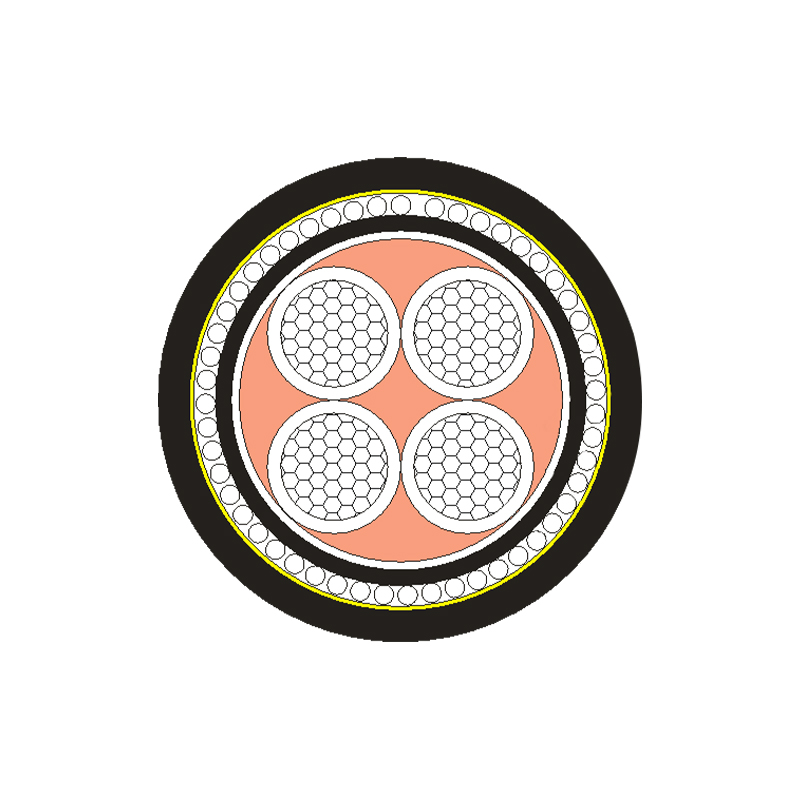 XLPE/PVC geïsoleerde voedingskabel voor nominale spanning 0,6/1 kV